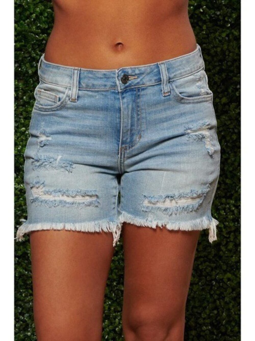 Women's Casual Denim Shorts XL – Mid Waist Cotton Jean Shorts